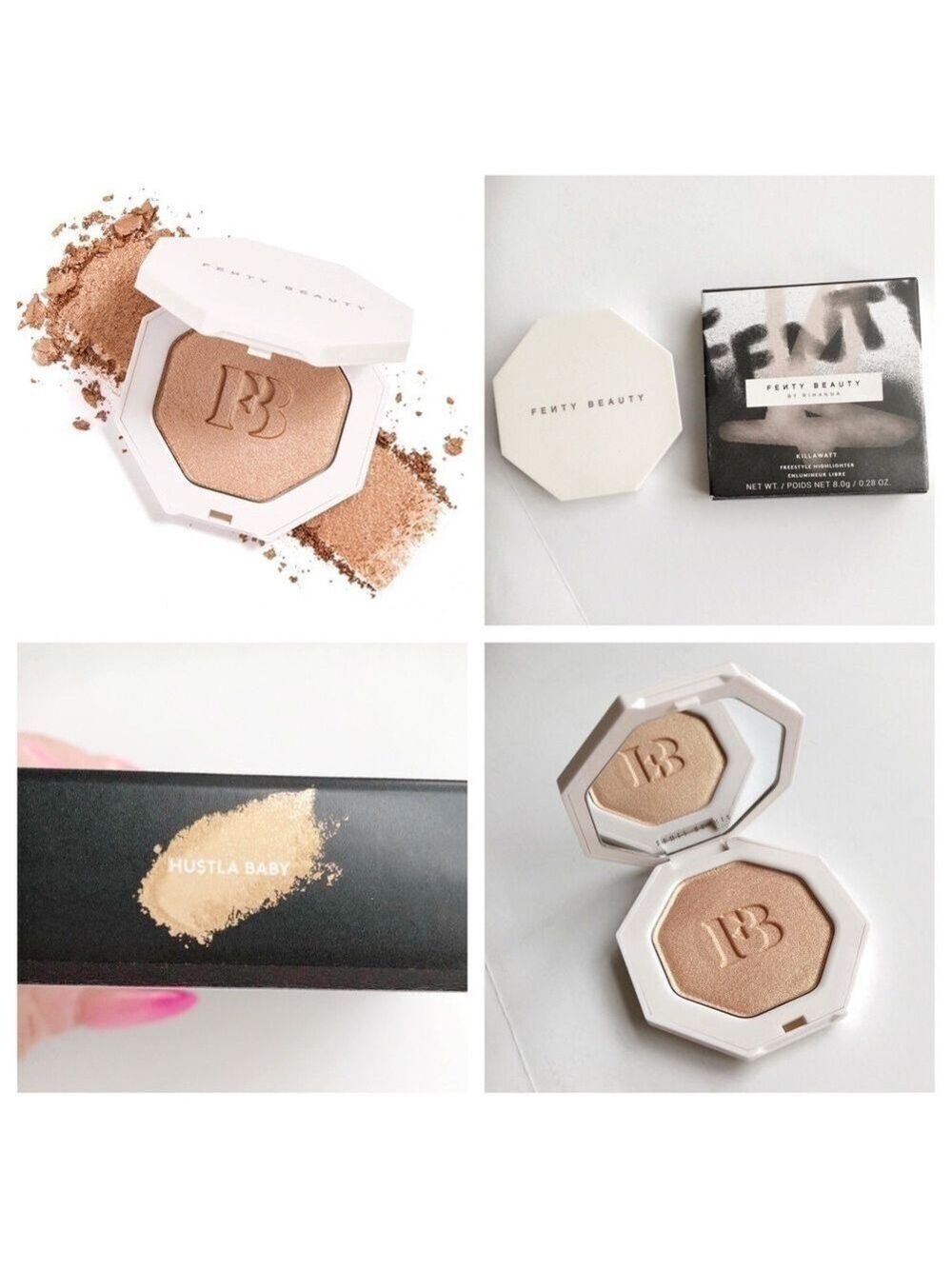 Brand New Makeup Bundle Aesthetica Contour Kit Fenty Highlighter Huda Lipstick - Picture 7 of 10